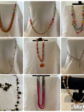 Assorted Lot of Fashion Jewelry - Necklaces, Bracelets, Earrings & Rings